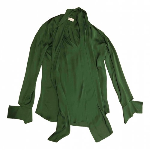 Pre-owned Stella Mccartney Silk Blouse In Green