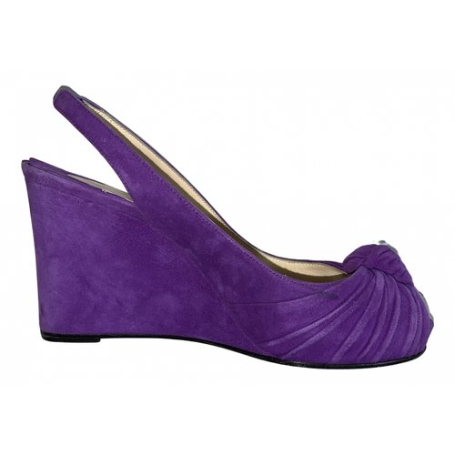 Pre-owned Christian Louboutin Sandals In Purple