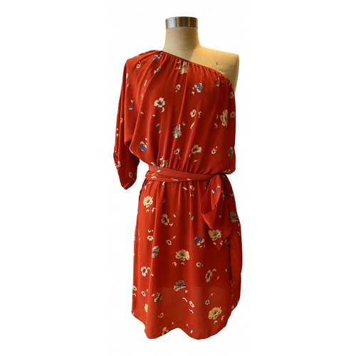 Pre-owned Rebecca Taylor Silk Mini Dress In Red