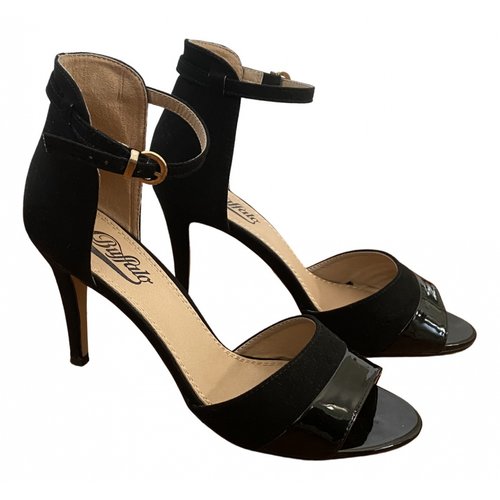Pre-owned Buffalo Leather Sandals In Black