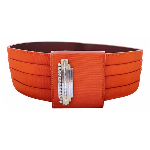 Pre-owned Versace Belt In Orange