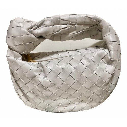 Pre-owned Bottega Veneta Jodie Leather Handbag In White
