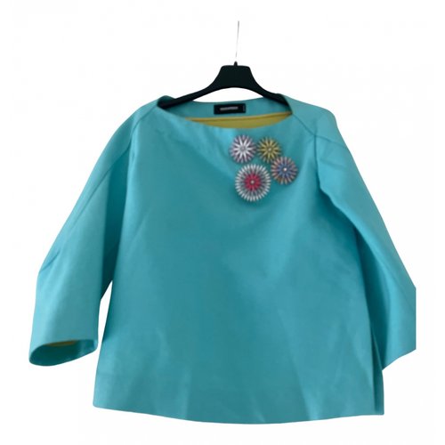 Pre-owned Dsquared2 Blouse In Turquoise