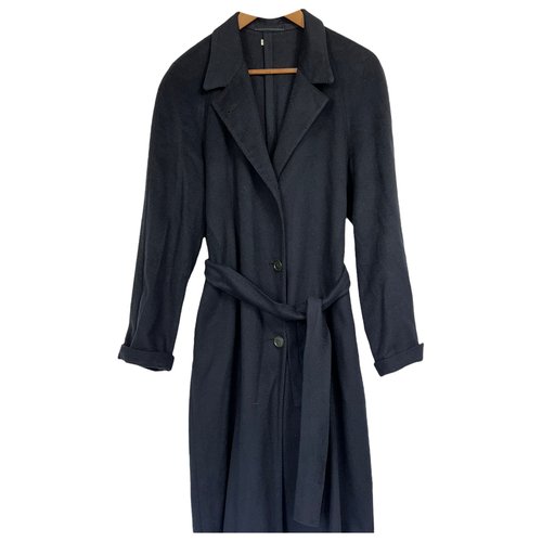 Pre-owned Kiton Cashmere Coat In Navy