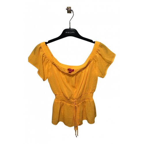 Pre-owned Guess Blouse In Yellow