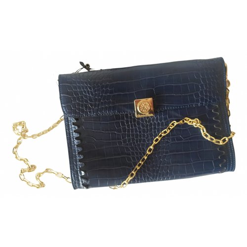 Pre-owned Christian Lacroix Leather Handbag In Blue