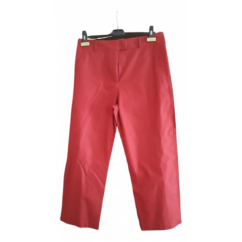 Pre-owned Seventy Trousers In Burgundy