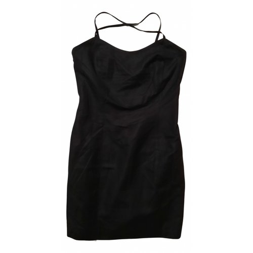 Pre-owned Marella Linen Mini Dress In Black