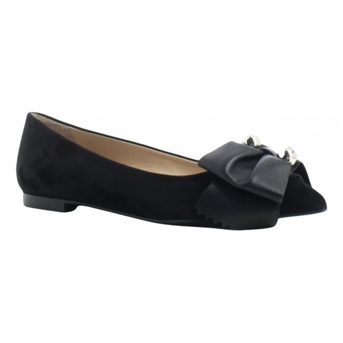Pre-owned John Richmond Leather Ballet Flats In Black