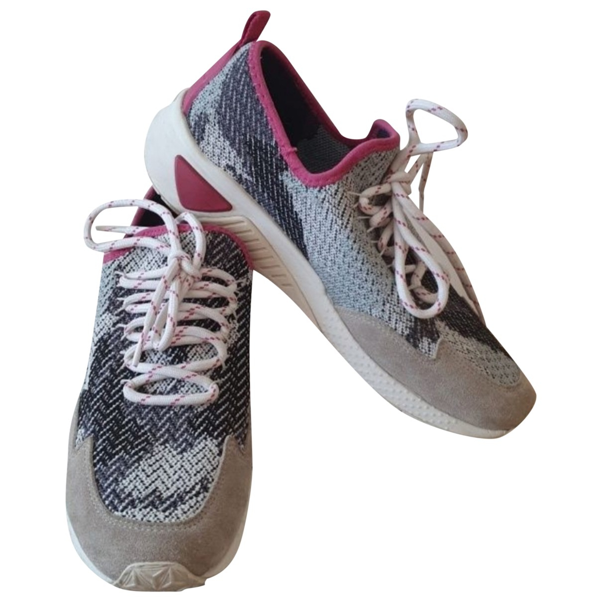 Pre-owned Diesel Cloth Trainers In Grey 