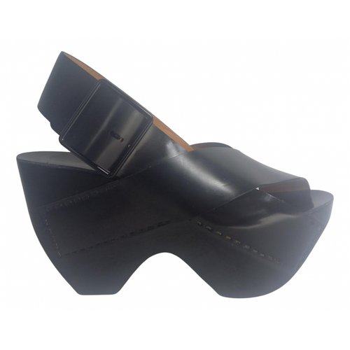 Pre-owned Acne Studios Leather Sandals In Black