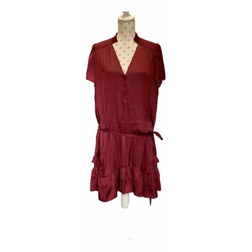 Pre-owned Zadig & Voltaire Spring Summer 2020 Mid-length Dress In Burgundy