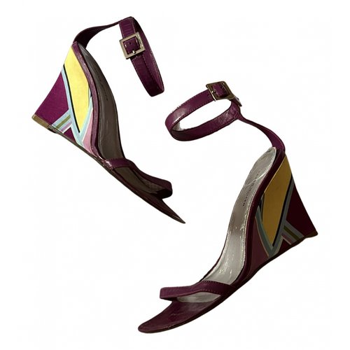 Pre-owned Karen Millen Leather Sandals In Multicolour