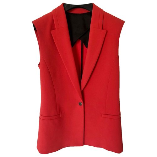 Pre-owned Karl Lagerfeld Cardi Coat In Red