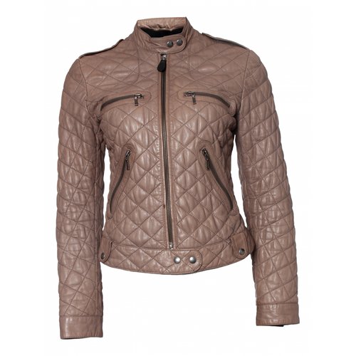 Pre-owned Enes Leather Jacket In Brown