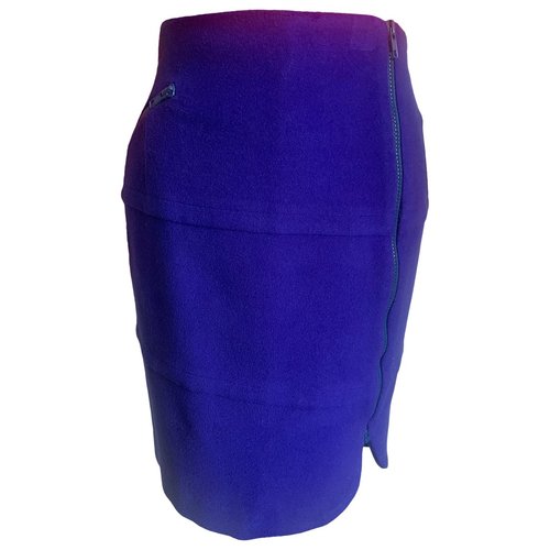 Pre-owned Roberto Verino Wool Mid-length Skirt In Blue