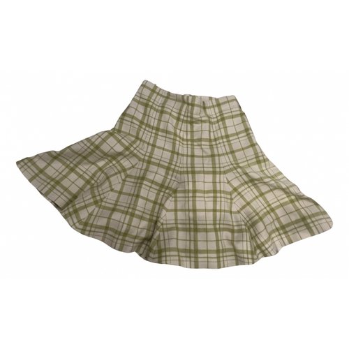 Pre-owned Dior Wool Mid-length Skirt In Green
