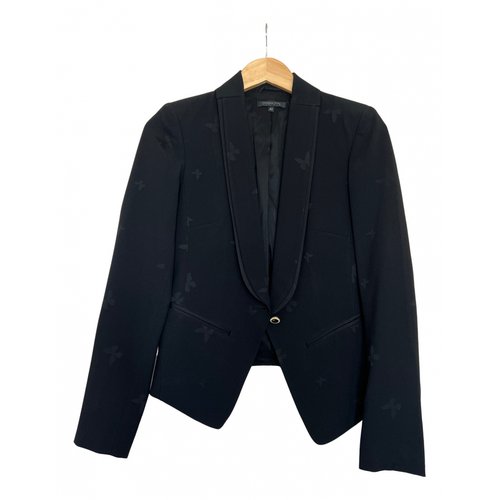 Pre-owned Patrizia Pepe Silk Suit Jacket In Black