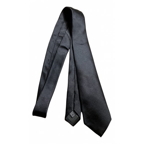 Pre-owned Lanvin Silk Tie In Black
