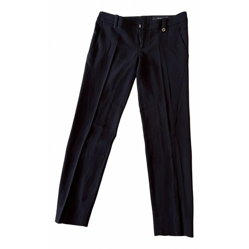 Pre-owned Gucci Straight Pants In Black