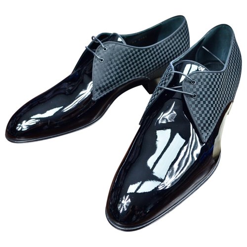 Pre-owned Louis Vuitton Solférino Leather Lace Ups In Black  display picture 1