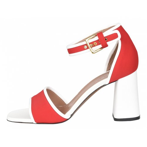 Pre-owned Marni Leather Sandal In Red