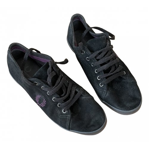 Pre-owned Fred Perry Low Trainers In Black