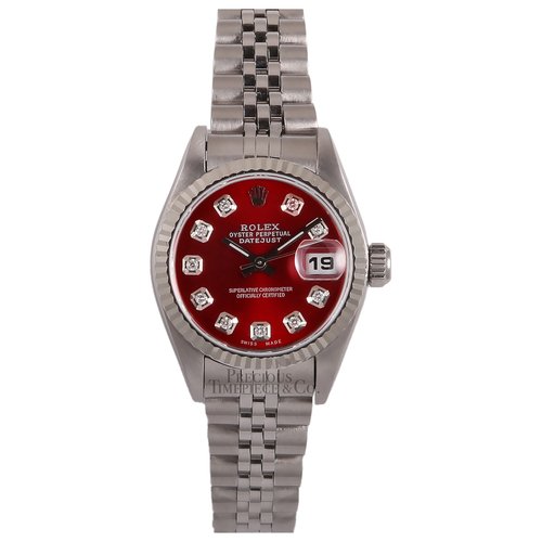 Pre-owned Rolex Lady Datejust 26mm Watch In Red