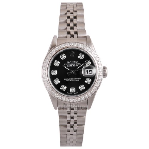 Pre-owned Rolex Lady Datejust 26mm Watch In Black