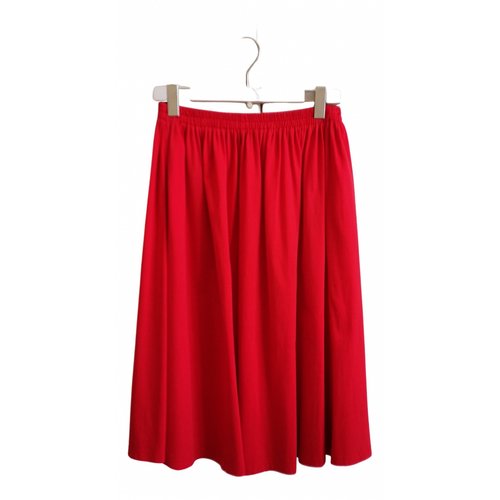 Pre-owned Kenzo Maxi Skirt In Red
