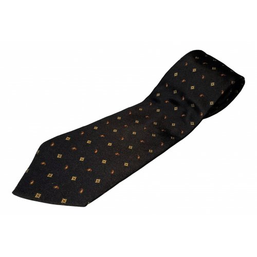 Pre-owned Etro Silk Tie In Black