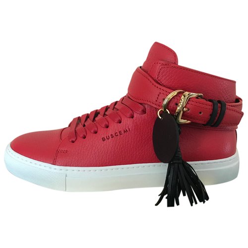 Pre-owned Buscemi Leather Trainers In Red