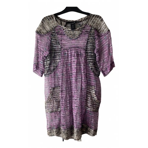 Pre-owned Isabel Marant Silk Mid-length Dress In Silver