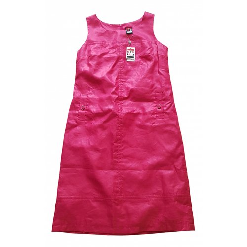 Pre-owned Rodier Linen Mid-length Dress In Pink