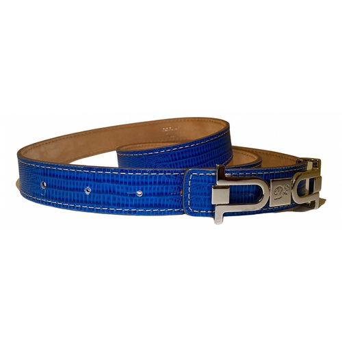 Pre-owned Dsquared2 Leather Belt In Blue