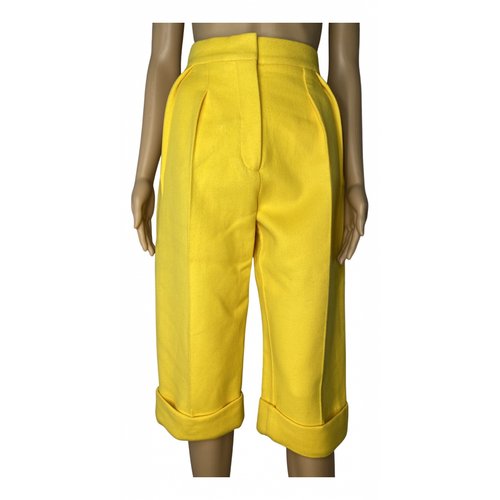 Pre-owned Max Mara Wool Short Pants In Yellow