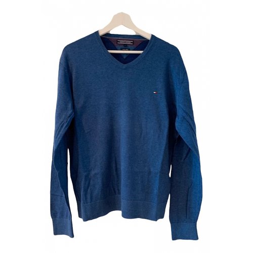 Pre-owned Tommy Hilfiger Silk Pull In Navy