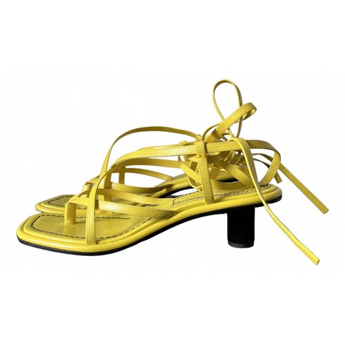 Pre-owned Proenza Schouler Leather Sandal In Yellow