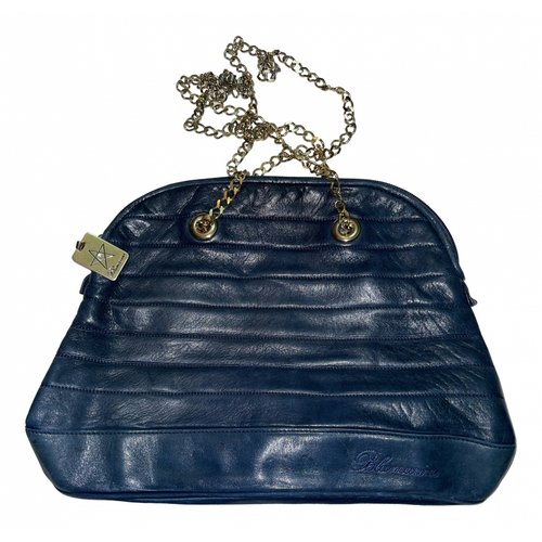 Pre-owned Blumarine Leather Crossbody Bag In Blue