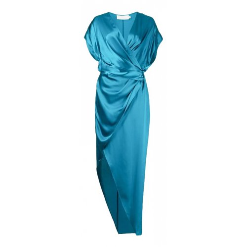 Pre-owned Michelle Mason Silk Dress In Blue
