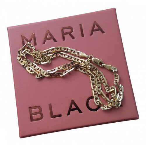 Pre-owned Maria Black Necklace In Gold