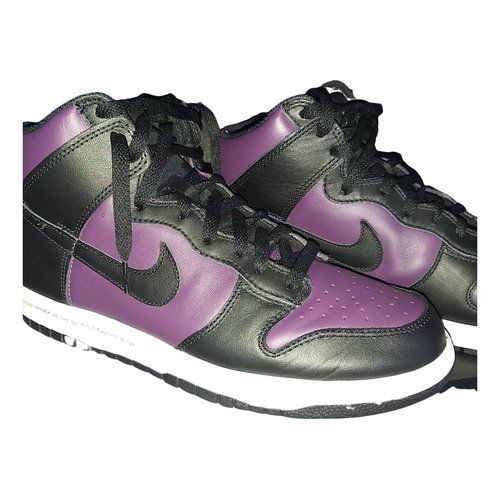 Pre-owned Nike Sb Dunk Leather High Trainers In Purple