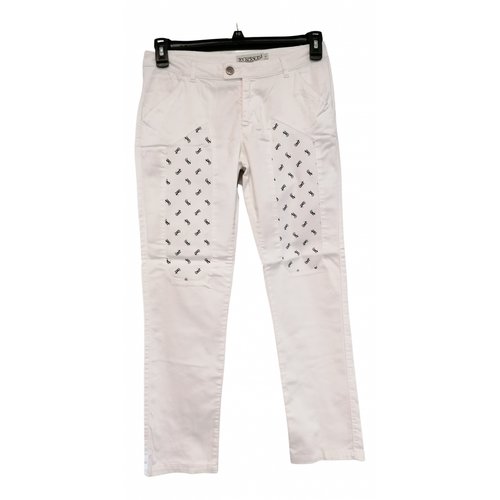 Pre-owned Jeckerson Trousers In White