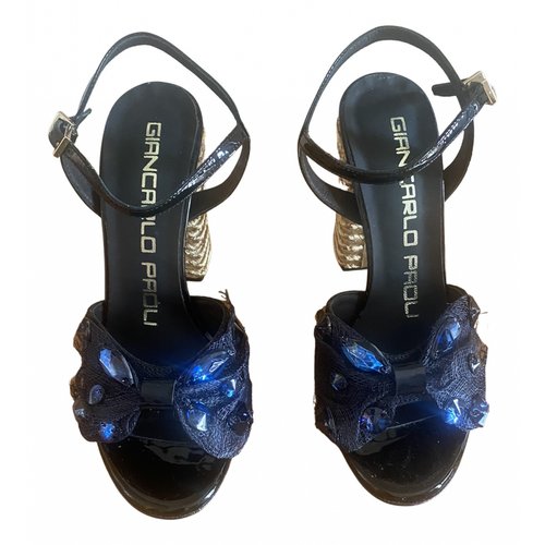 Pre-owned Giancarlo Paoli Leather Sandals In Blue