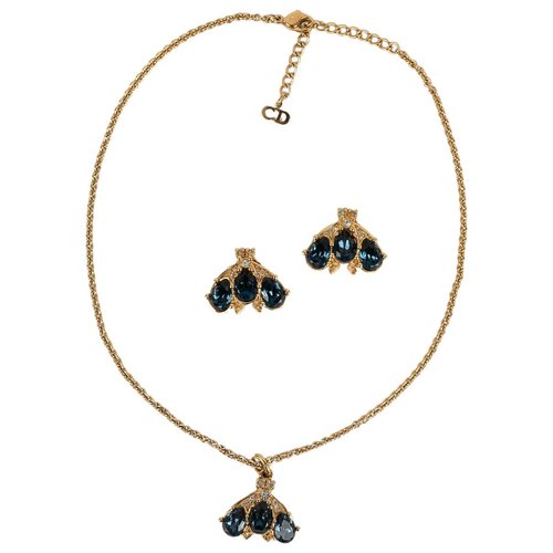 Pre-owned Dior Necklace In Blue