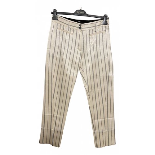Pre-owned Ann Demeulemeester Cloth Trousers In White