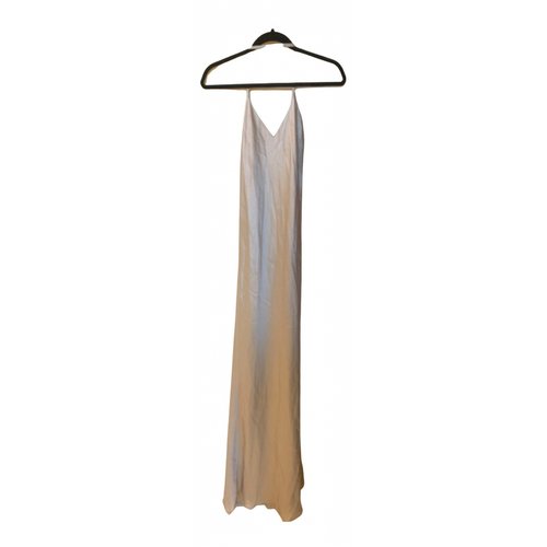 Pre-owned Michelle Mason Silk Maxi Dress In Beige