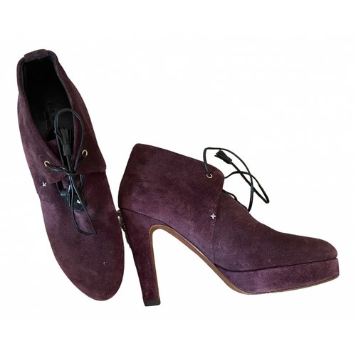 Pre-owned Rag & Bone Ankle Boots In Burgundy