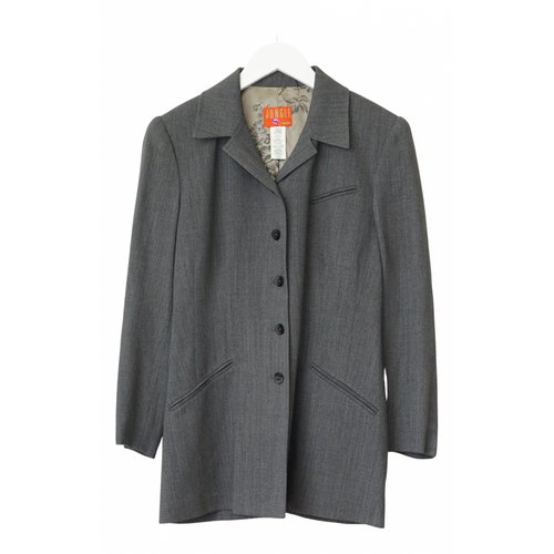 Pre-owned Kenzo Wool Blazer In Grey