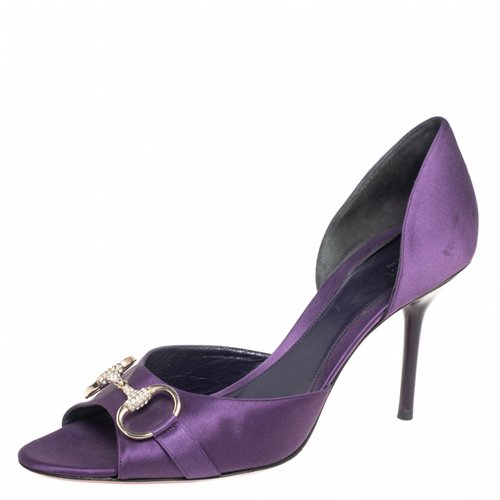 Pre-owned Gucci Flats In Purple